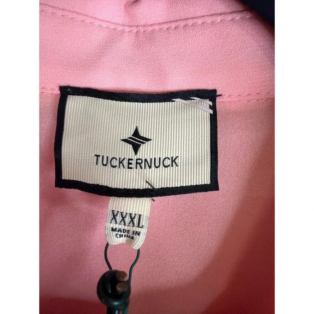 NWT Tuckernuck Callahan Shirt Dress Women XXXL Peach Ruffle Hem Long Slv Y23002T